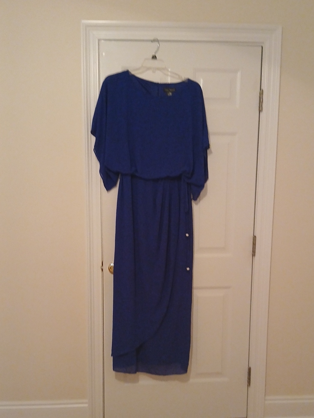 Jessica Howard Royal Blue Maxi Dress with Overlay